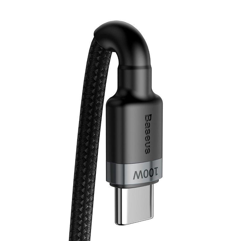 Kabel Usb-C Do Usb-C Baseus Cafule, Qc 3.0, Pd 2.0, 100W, 5A, 2M (Szaro-Czarny)