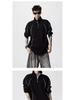 Men's 2025 Spring/Autumn Striped Color Block Half-Zip High-Neck Hoodie - Trendy Loose Heavyweight Top