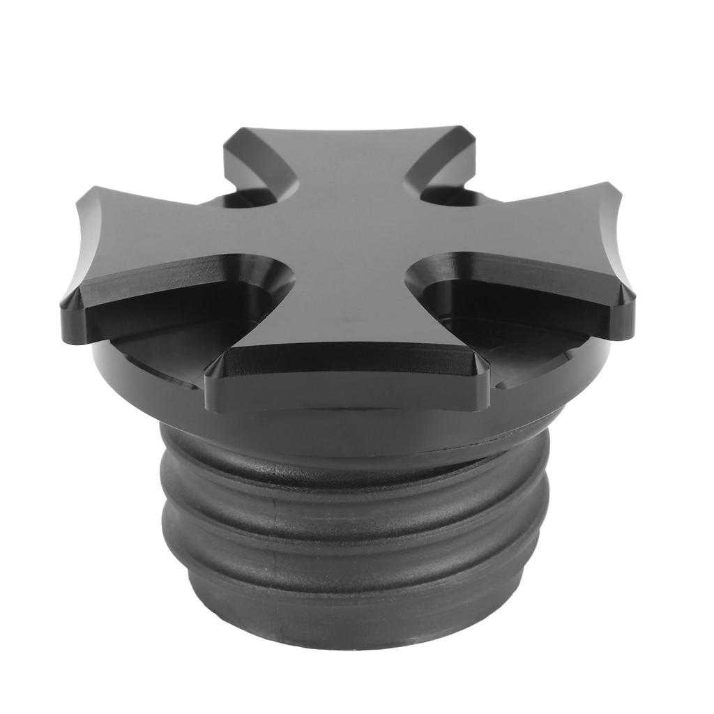 Billet Aluminum Fuel Oil Tank Cover Cap Replacement Black Color Motorcycle Accessory