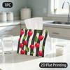 1pc Tissue Box, Modern Flat Cherries Stripes Bright Cheerful Pattern, 2D Flat Printing, Crafted with Strong Polyester, Can Be Washed, Napkin Dispenser