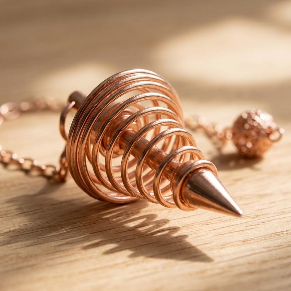Copper Plated Metal Dowsing Pendulum 1.65x0.86 In Spiritual Pendulum Decor  Spiritual Layout