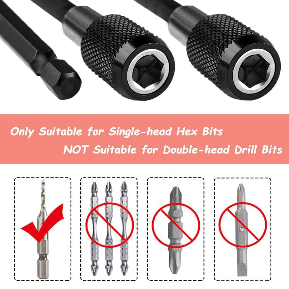 1/3pcs Magnetic Drill Bit Extension Set, Quick Release Universal Impact Driver Bit Holder, Durable Electric Tool