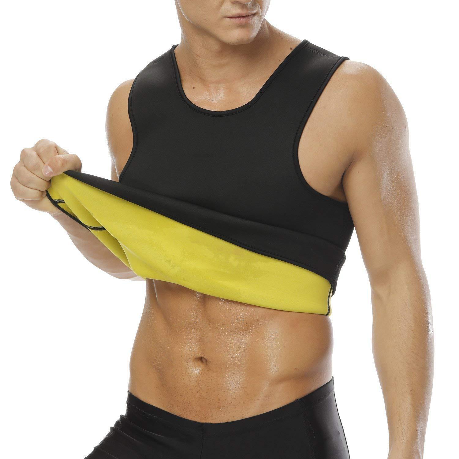 

Men s Neoprene Body Shaper U-Neck Sweat-Inducing Fitness Vest M