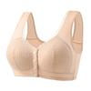 Large Size Support Bra with Wide Shoulder Straps and Front Snap Closure
