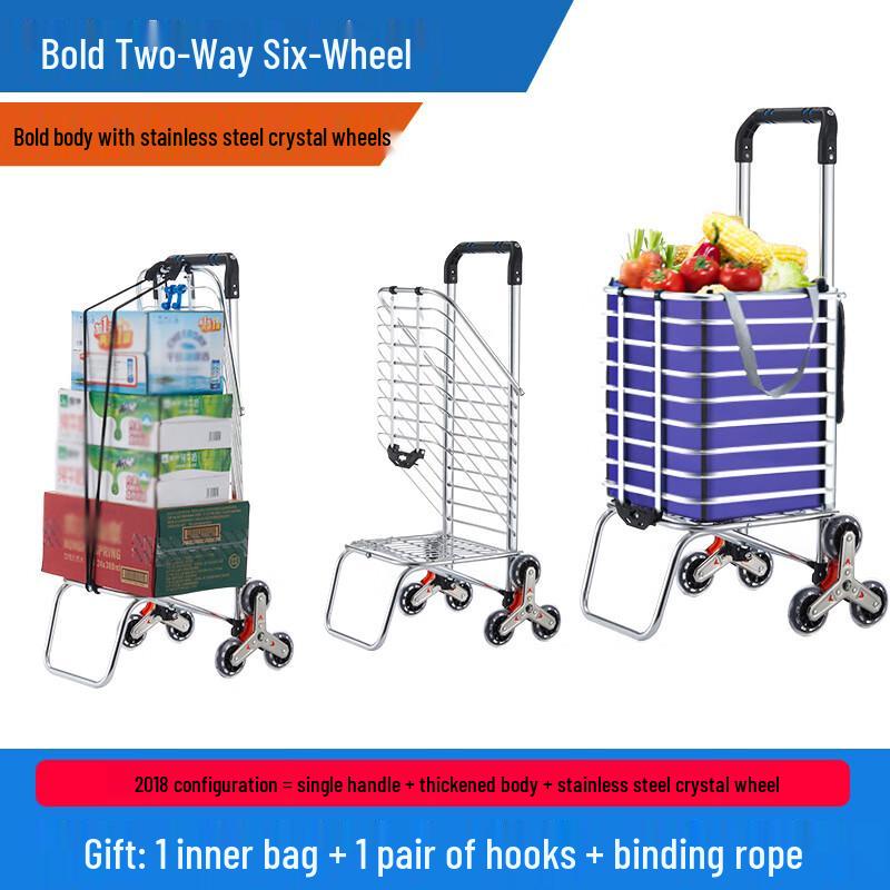 TANCHUAN Tragbarer faltbarer Einkaufswagen