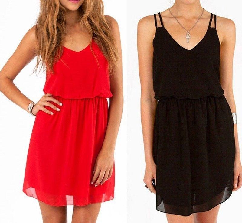 Женское летнее сексуальное шифоновое повседневное вечернее коктейльное ...