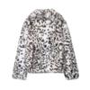 European and American style, new women's clothing, fashionable casual animal print artificial wool jacket
