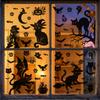 Halloween Static Cling Window Stickers Set PVC Removable Decorative Decals for Living Room Bedroom Party Seasonal Celebration