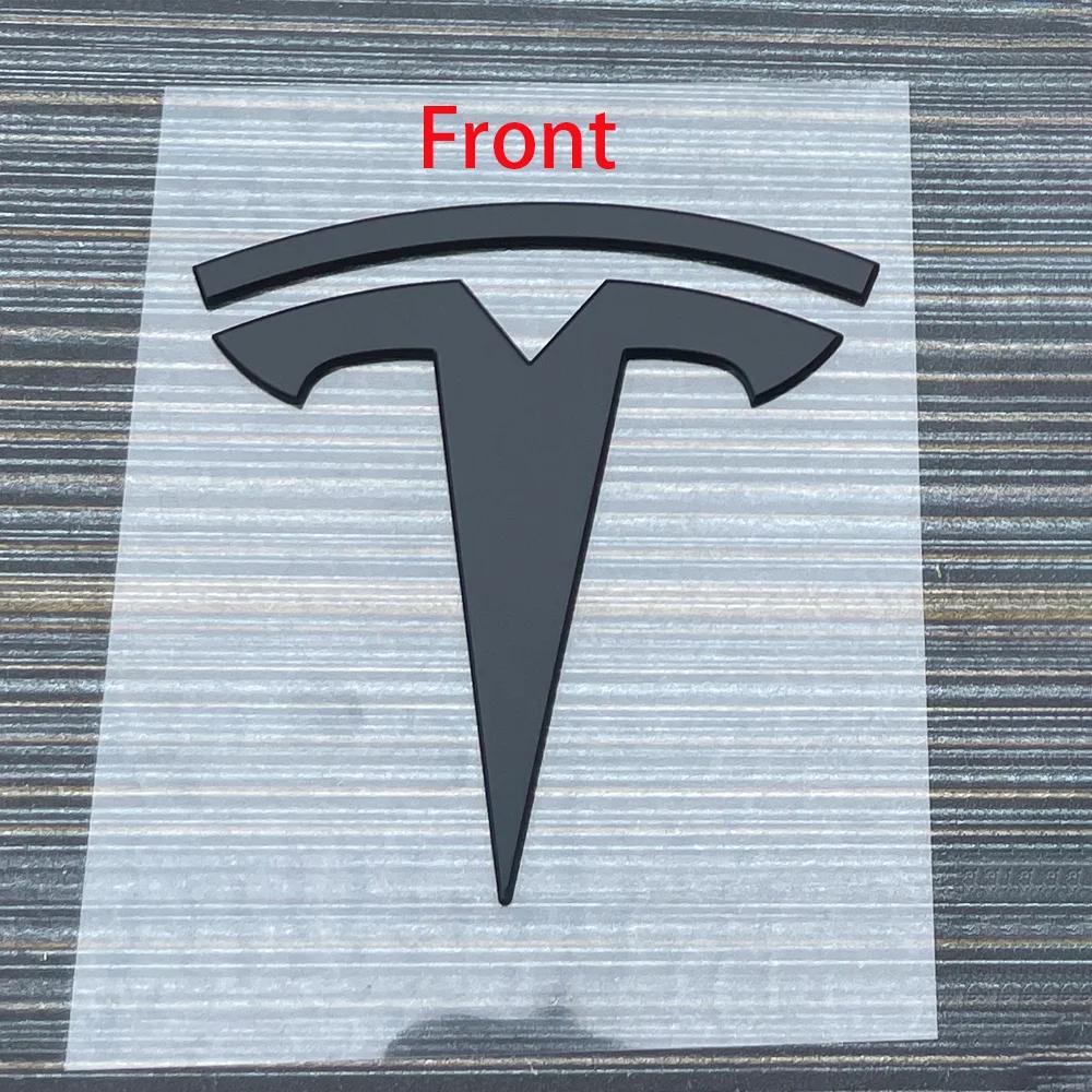 

1 pcs suitable for Tesla logo Model 3 Mode Y car front hood logo sticker design, rear trunk badge accessory model 3