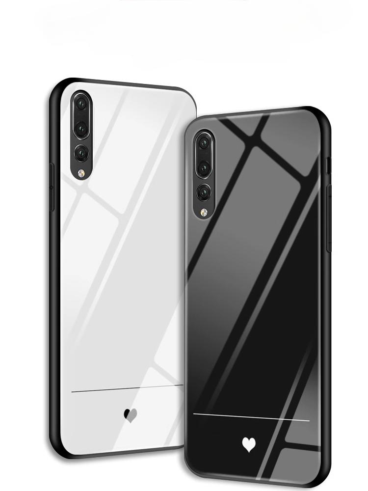 Simple Love Heart Tempered Glass Phone Case for POCO F7 Ultra F7 Pro X7 M6 Pro X6 F6 X5 F5 Shockproof Hard Back Cover Lanyard