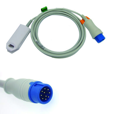 Compatible for Biocare IM12 10 Pin Patient Monitors, Reusable SPO2 Probe Sensor, SPO2 Finger Sensor,  Blood Oxygen Saturation Data Monitoring