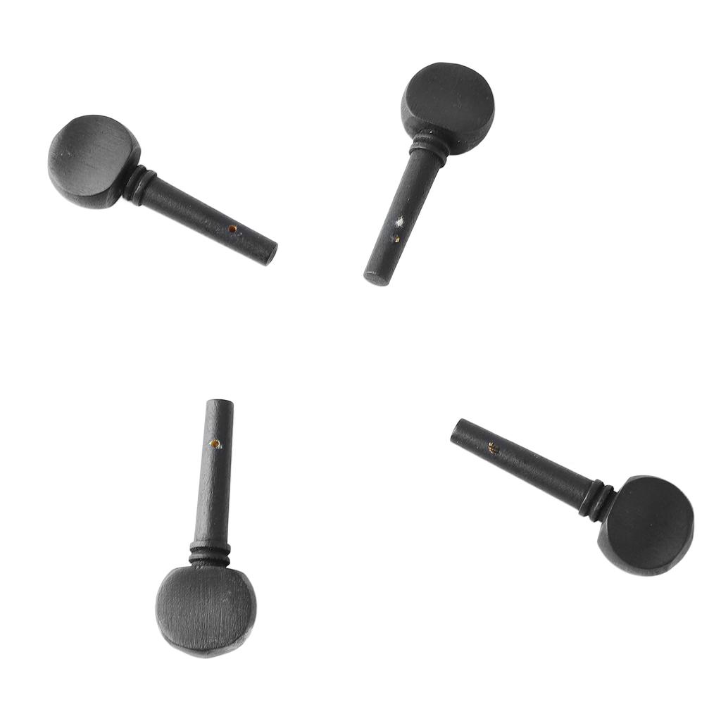 4Pcs Violin Tuning Peg Portable Fine Appearance Wood Violin Peg Replacement Black M00592