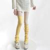 Straps Leg Warmers Women Knitted Leg Cover Lolita Ruffle Socks Stockings Y2K Button Foot Cover Girls Leg Warmers Knee High Socks