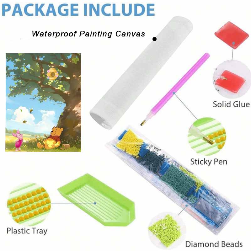 Disney Diamond Painting Kit Winnie Pooh Themed Home Decor Craft Perfect Gift Idea Diamond Art 137 characters