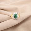 Natural Malachite Gemstone 925 Stamped Silver Handmade Ring Fashionable Jewelry RR-61-40