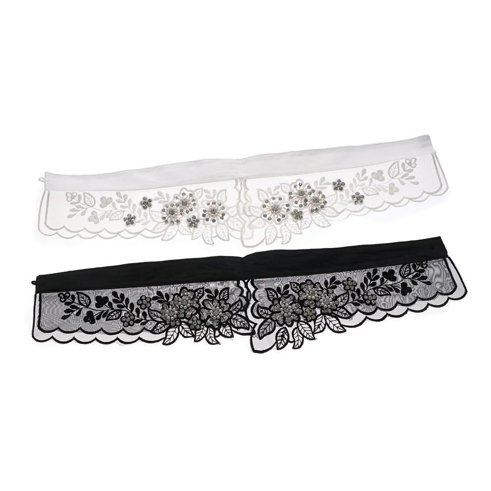 Party Women Leaves Hollow Flower Rhinestone Lace Shirts Collars Fake Collar Fake Neckline