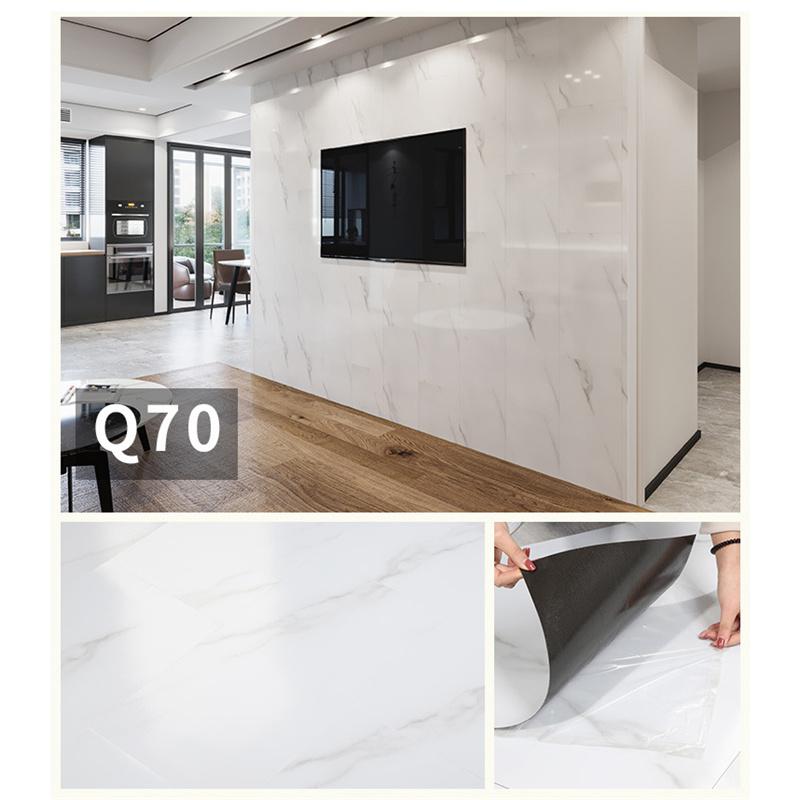 10/20PCS 3D PVC 60*30CM Imitation Marble Self-adhesive Wall Stickers Floor Sticker Waterproof Bathroom Kitchen Home Decor
