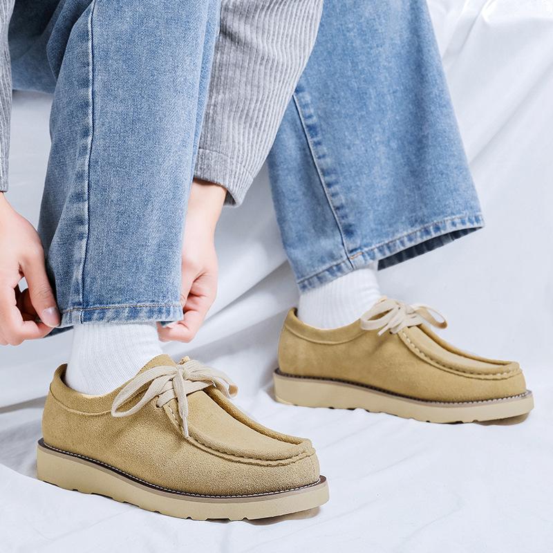 British loafers versatile men's lazy one-pedal platform kangaroo shoes Japanese casual tooling 66623-R