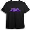 Black Sabbath Klassisches Welliges Vintage Bandlogo Offizielles Herren-T-Shirt Schwarz