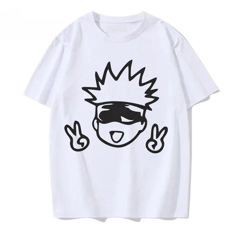 Tshirt Unisexga Japanese Anime Jujutsu Kaisen T Shirt Gojo Satoru Tops Yuji Itadori Graphic Tees Cool Tshirt 90s Women Clothes