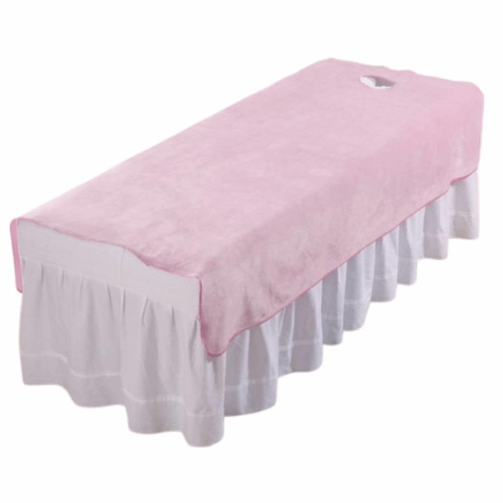Comfortable SPA Bedspread with Face Hole Beauty Massage Table Cover Massage Bed Sheets  Beauty Tool