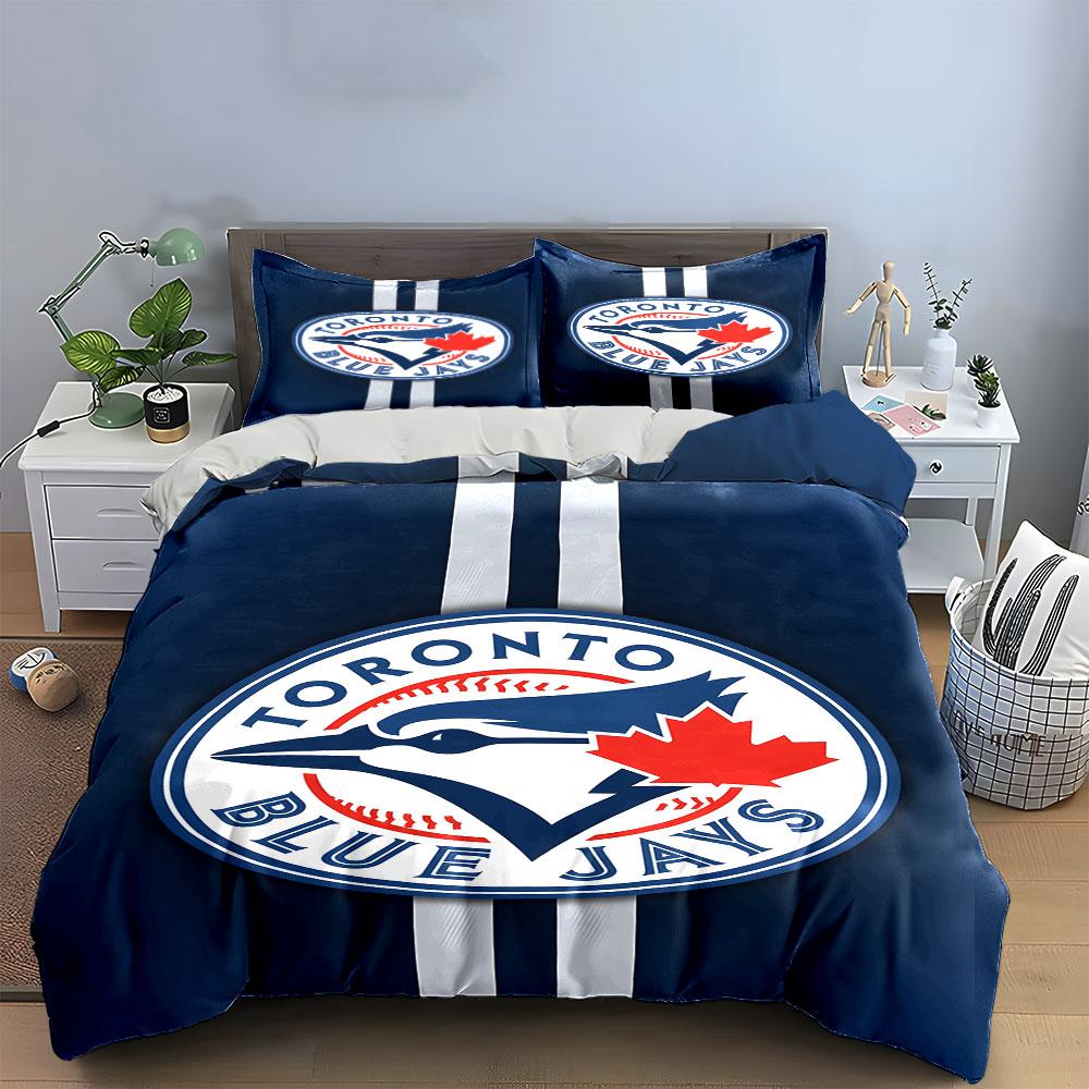 """Toronto Blue Jays Logo Bettwäsche Design" Druck Bettwäsche Set Bettbezug Kissenbezüge""" (1* Bettbezug 2* Kissenbezüge Decke Nicht Enthalten)