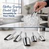 5PCS Silver Metal Scoop Set Stainless Steel Ice Scoop Set Premium Scoops Set  Party