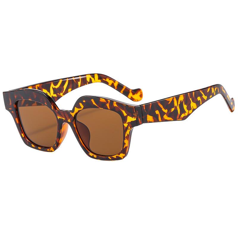 Black Sunglasses Trendy Geometric Frame Uv Protection Glasses Sun Protection Sunglasses Women
