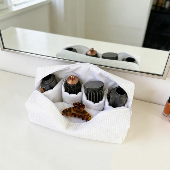 Cestovní taška na fén Waffle Case na cestovní vlasové nástroje Uzavírání na zip Prošívaný květinový organizér na stylingové nástroje pro kulmy Příslušenství