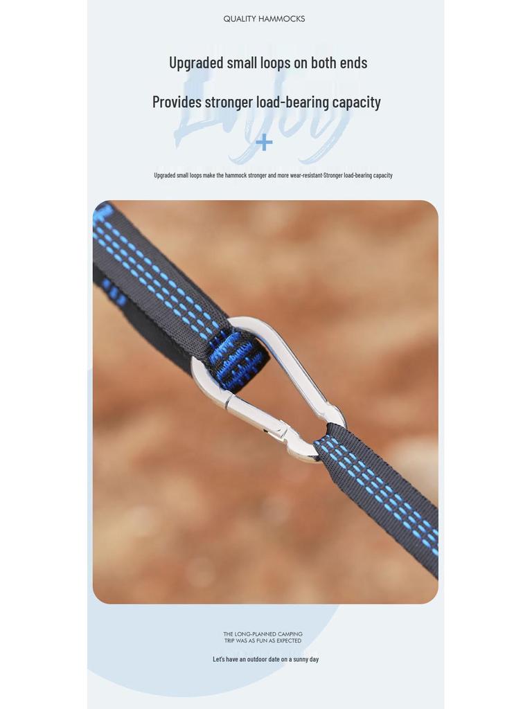 Single & Double Quick-Open Camping Hammock with Mosquito Net - Anti-Roll, Parachute Cloth, Outdoor Use