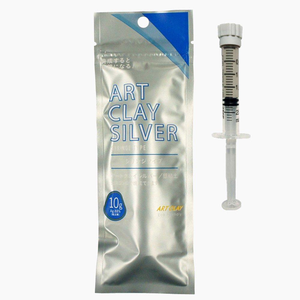 ART CLAY Aida Chemical Industry Art Clay Silver Syringe Type 10g (Product Code 10g)