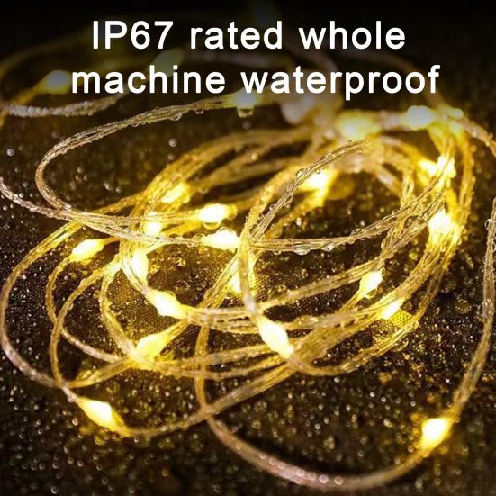 10M Retractable Outdoor Camping Light USB Rechargeable String Light Waterproof Stowable Fairy Lamp Decoration Tent Hanging LED Lantern