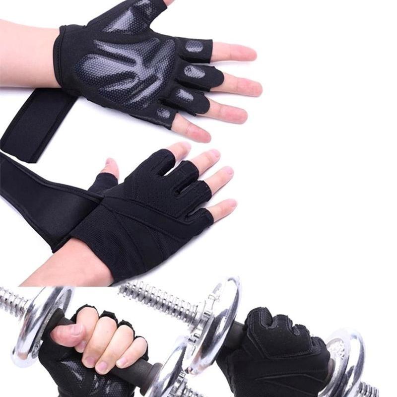 Weight Lifting Gym Gloves Men Sports Gloves Fitness Workout Exercise Training Protect Wrist Weightli