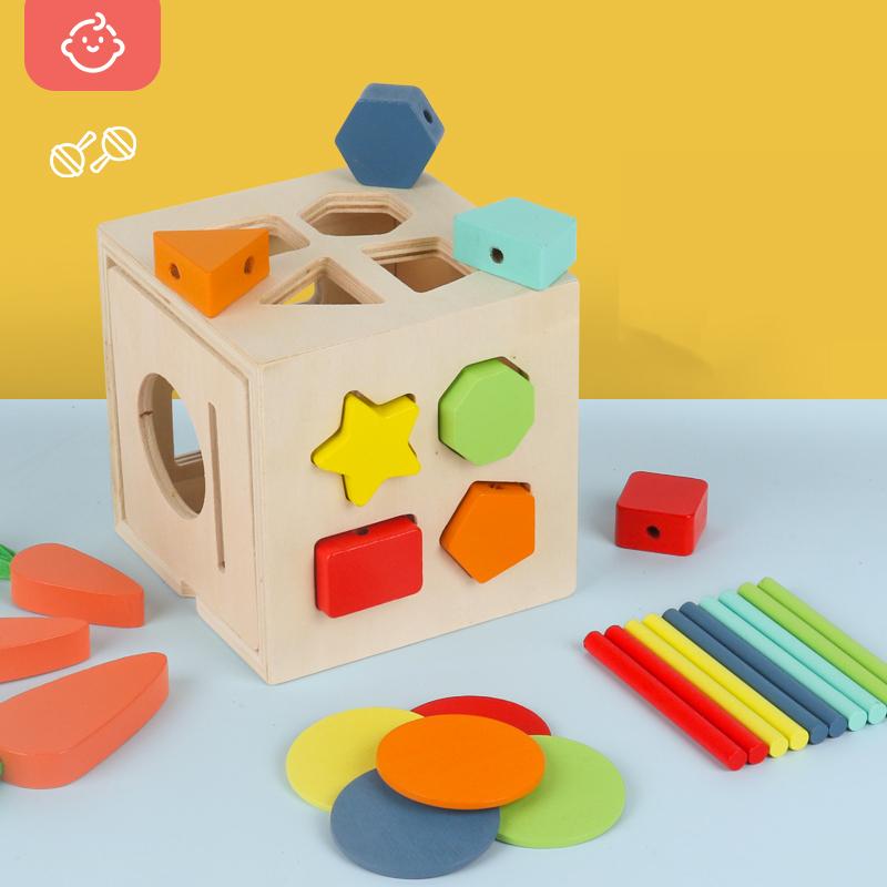 Baby Montessori Educational Math Toy Wooden Mini Circles Bead Wire Maze Roller Coaster Abacus Puzzle Toys For Kids Boy Girl Gift