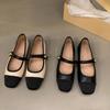 Flat-bottomed square-headed Mary Jane single shoes women's shoes new summer soft-soled beanie ladyshoes