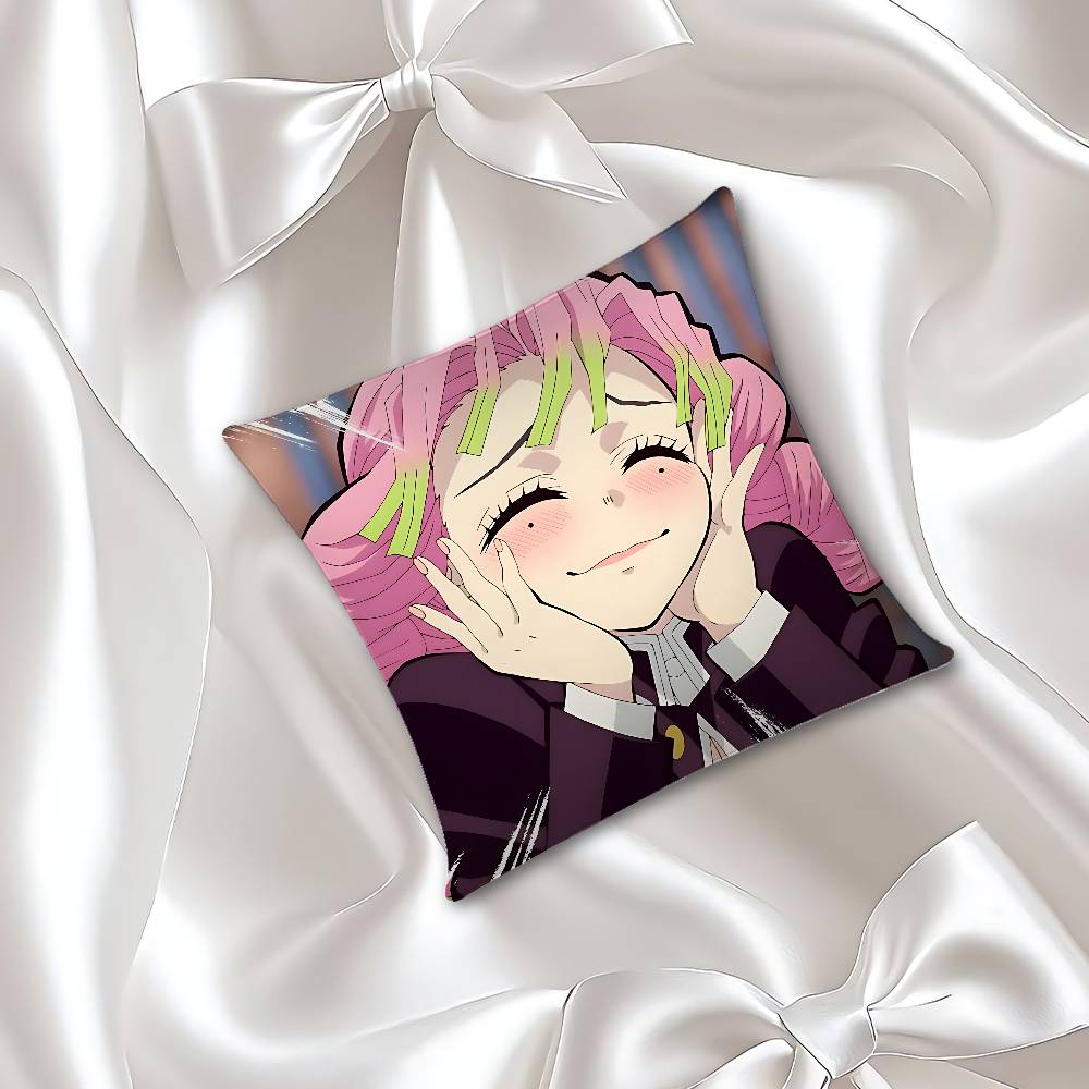 Niedlicher K-Kanroji Mitsuri Kissenbezug Kissenbezug Weich Niedlich Wurfkissenbezug Für Auto Sofa Kissenbezug Polyester Mit Reißverschluss