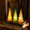 Holiday Tabletop Ornament Christmas Tree Night Light, LED Decorative Lamp for Bedroom And Party Atmosphere Battery Operated Room Accent Lighting,