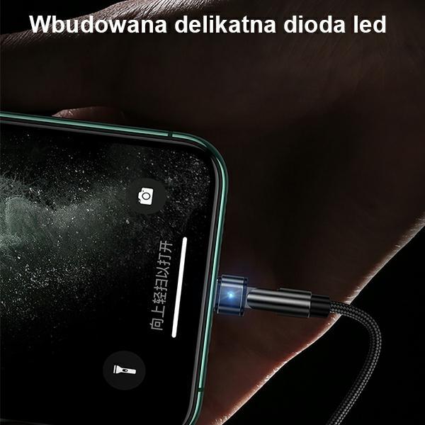 Usams Kabel Pleciony Obrotowy U60 2Alightning Czarny/Black 1M Sj476Usb01 (Us-Sj476)