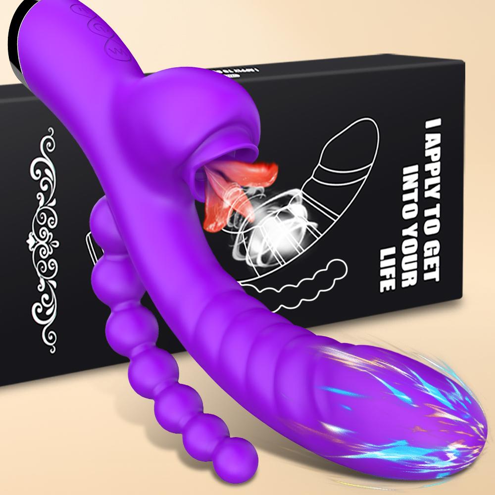 Anal Plug Vibrator Stimulate Anus Buttplug Adult Women Sex Toy Oral Licking Clitoral Stimulate Tongue Vibrator SexVagina Massage