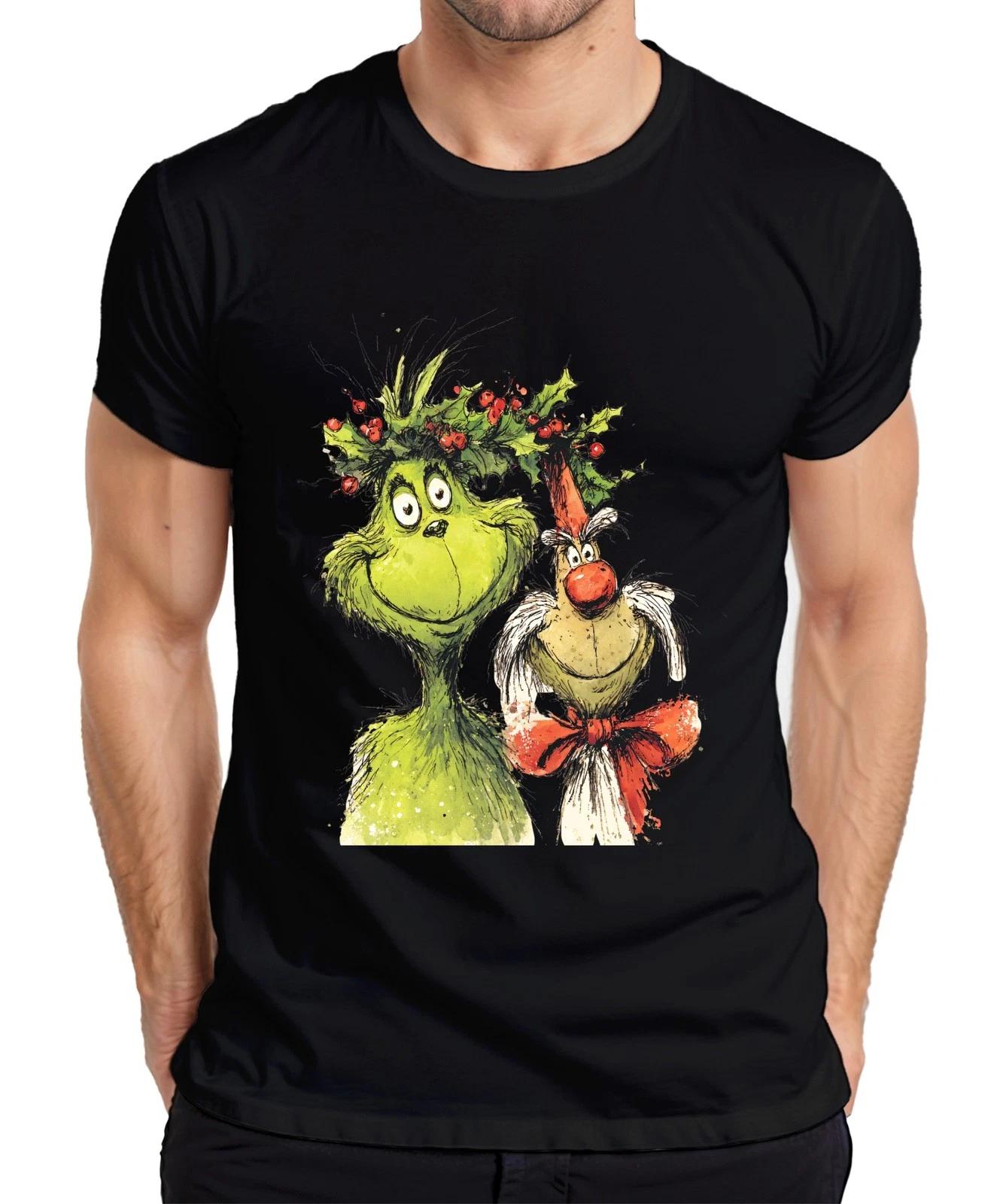 Grinch Weihnachten lustig Grinchkopf Max Hund Geschenk Retro Herren T-Shirt XXXL