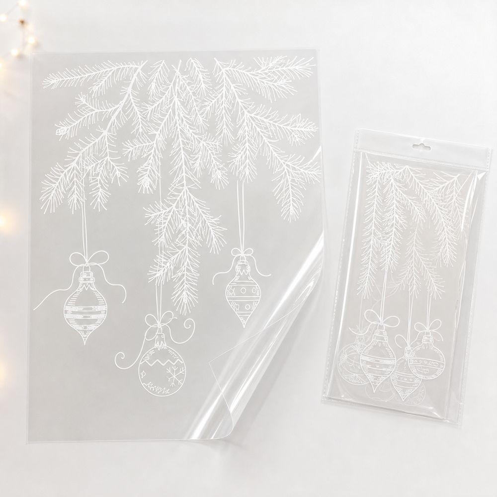 PVC Christmas Window Sticker Reusable Holiday Window Decal Window Cling Decal  Holiday Decorating