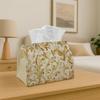 1pc Golden Baroque Scrollwork Tissue Box - Multi-functional Napkin Dispenser, Made of Durable Polyester, Decorated with Ornate Classic Pattern, Suitab