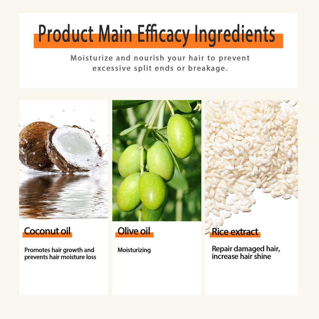 Lanthome Rice Water Hair Conditioner Bar - Nourishing Round Shampoo Bar for Damaged Hair