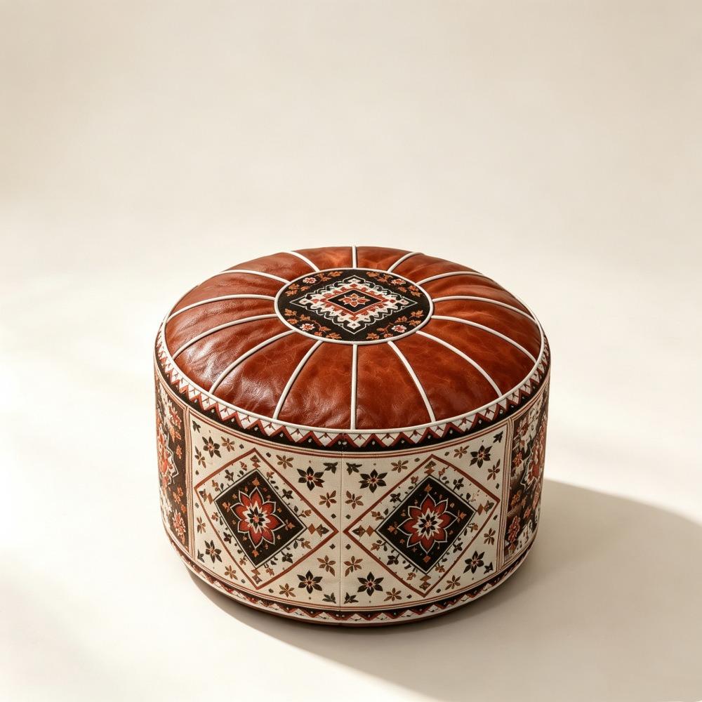 PU Leather Sofa Stool Cover Fillable Storage Ottoman Foot Rest Footstool Cover Living Room