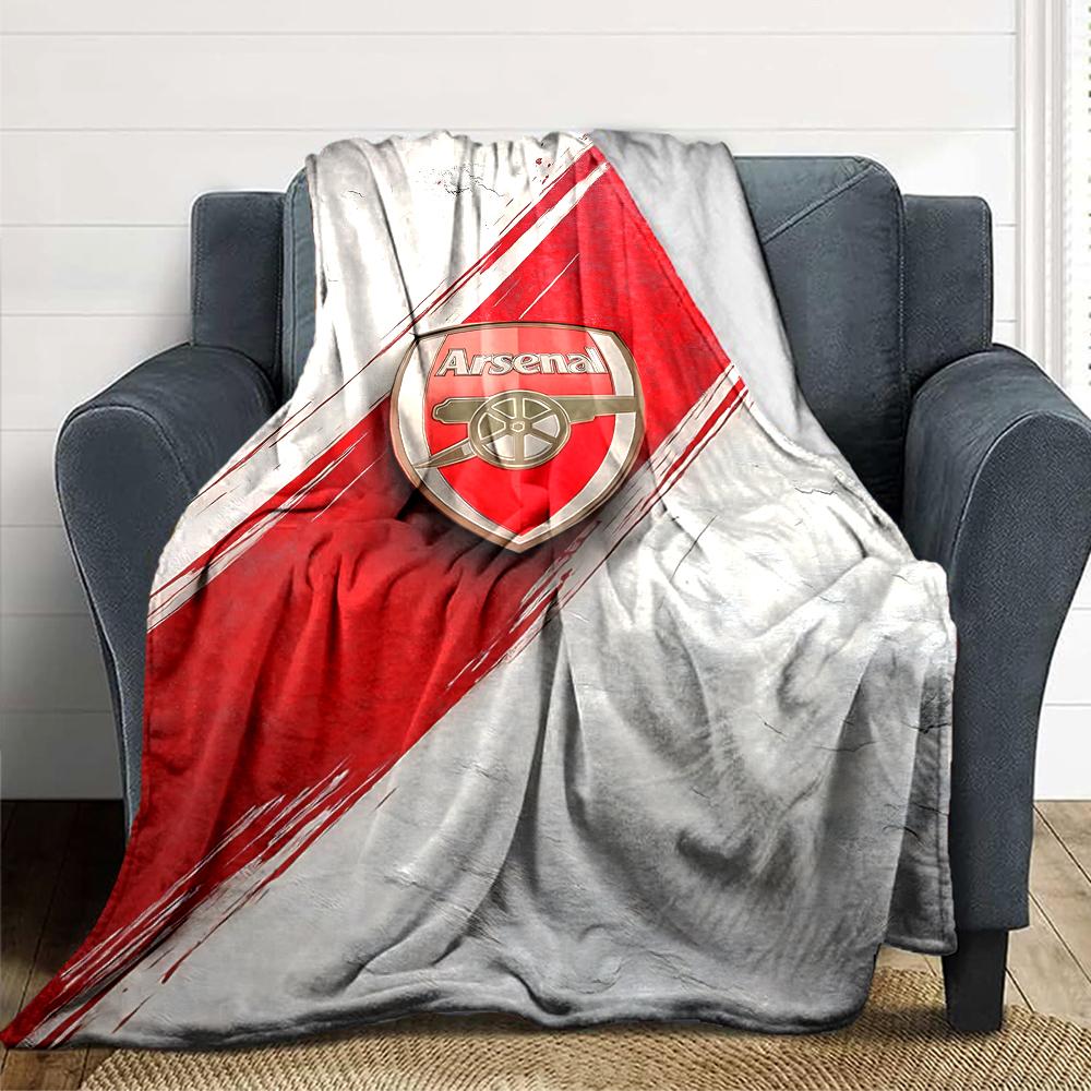 Arsenal Football Club Wappen Decken Flanell Bedruckt Atmungsaktiv Warm Überwurfdecke für Zuhause Büro Bettwäsche 0708a27