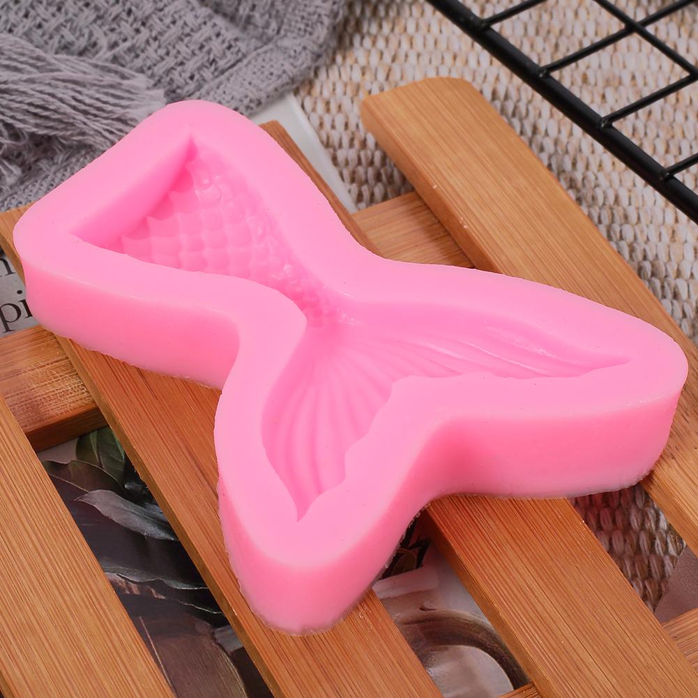 Mermaid Tail Silicone Resin Mold DIY Ocean Mermaid Shell Conch Fondant Chocolate Cupcake Gumpaste Baking Cake Decorating Tools