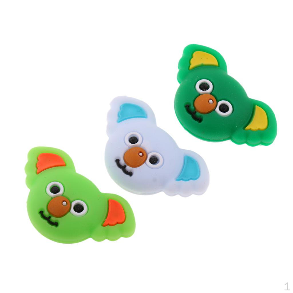 

3 Pieces Silicone Cute Tennis Racquet Vibration Dampener Shock Absorber Damper