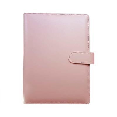 A5 Business Loose Leaf Planner Schedule Notebook Ruled Diary Snap PU Leather New