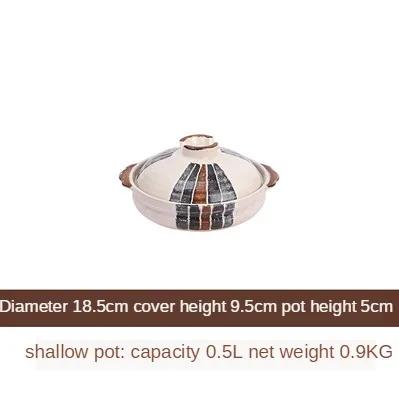Ceramic Casserole Japanese Stoneware Cookware Health Soup Pot Stew Pot Open Flame Heat-resistant Home Kitchen Supplies