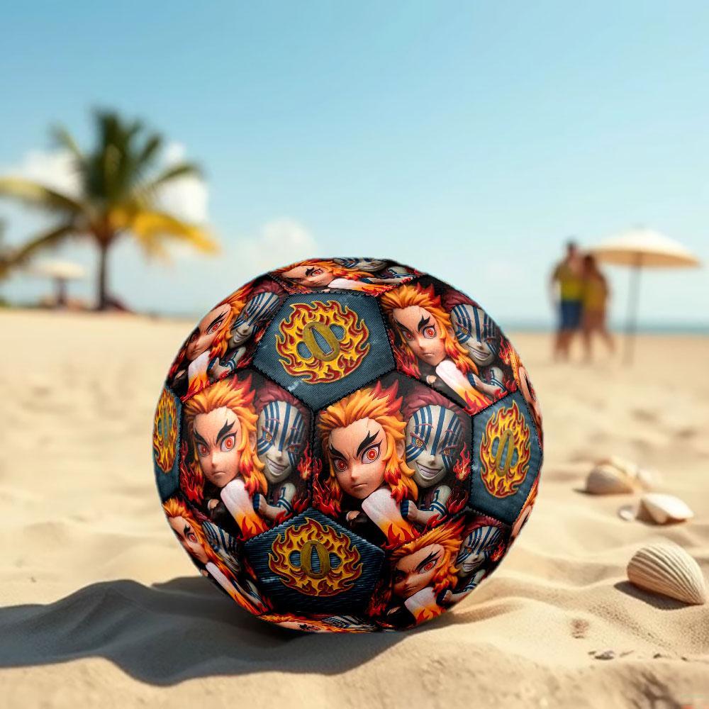 1pc Demon Slayer Kimetsu no Yaiba Soccer Ball Size 5 Indoor Soccer Ball Fashion Colorful Backyard Game - Great For Sports Fans Gift HE37